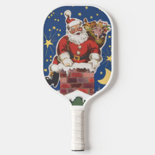 Vintage Santa Claus, Twas Night Before Christmas Pickleball Paddle
