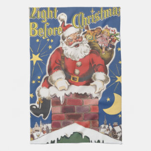 Vintage Santa Claus, Twas Night Before Christmas Towel