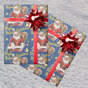 Vintage Santa Claus, Twas Night Before Christmas Wrapping Paper