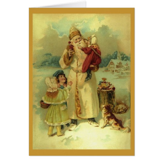 vintage santa claus victorian christmas 1890s card