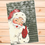 Vintage Santa Claus Victorian Green Stripes Tissue Paper<br><div class="desc">This design may be personalized by choosing the Edit Design option. You may also transfer onto other items. Contact me at colorflowcreations@gmail.com or use the chat option at the top of the page if you wish to have this design on another product or need assistance. See more of my designs...</div>