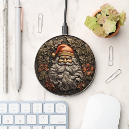 Vintage Santa Claus Wireless Charger