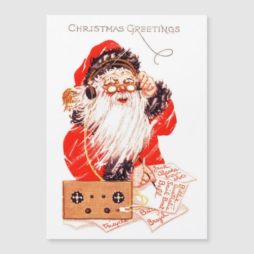 Vintage Santa Claus With Ham Radio Holiday Card