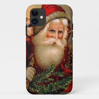 Vintage Santa Claus with Walking Stick iPhone 11 Case
