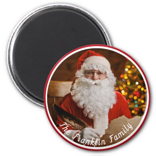Vintage Santa Claus Writing Christmas Tree Magnet