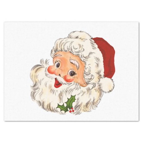 Vintage Santa Clause Christmas Decoupage St Nick  Tissue Paper