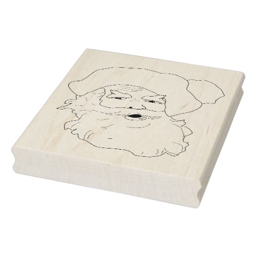 Vintage Santa Clause face rubber stamp