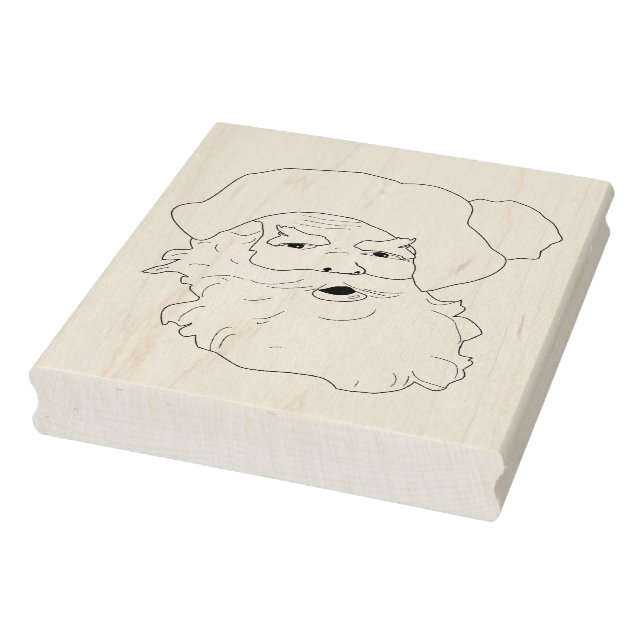 Vintage Santa Clause face rubber stamp (Stamp)