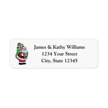 Vintage Santa Clause Holiday Return Address Labels by thechristmascardshop at Zazzle