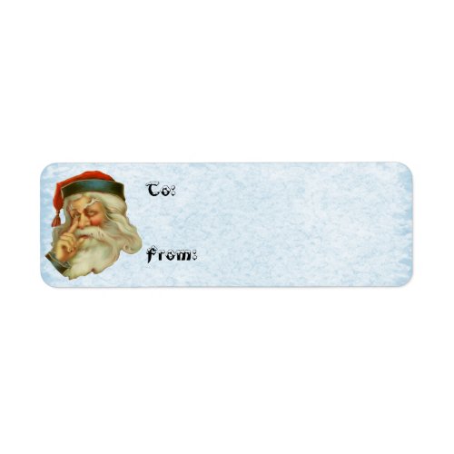 Vintage Santa Clause Present Gift Tag