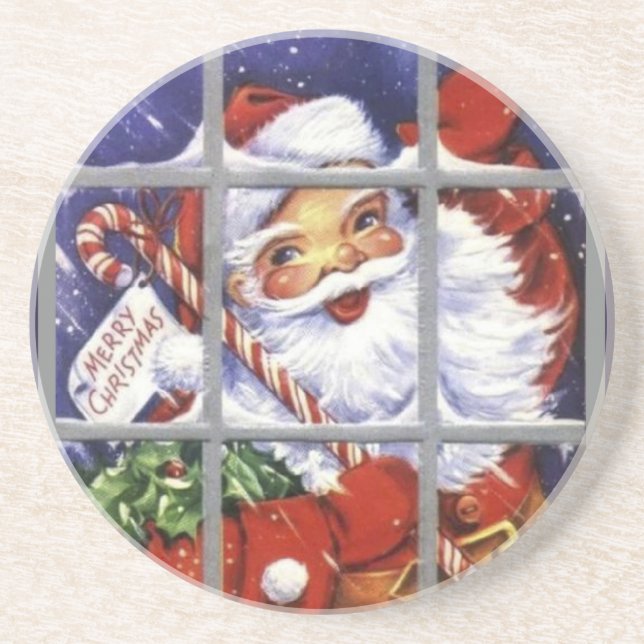 Vintage Santa Coaster (Front)