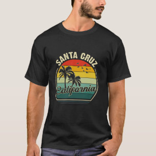 Vintage Santa Cruz Beach California Summer Sunset T-Shirt