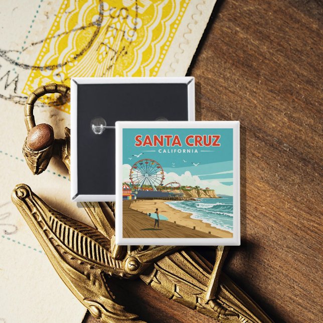 Vintage Santa Cruz California Button (Creator Uploaded)