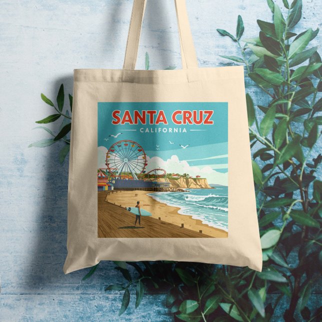 Vintage Santa Cruz California Tote Bag (Creator Uploaded)