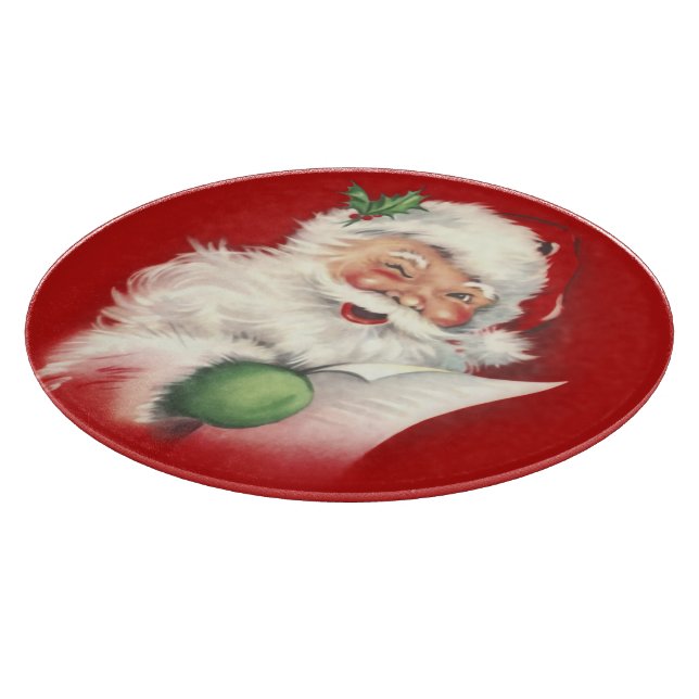 Vintage Santa Cutting Board (Corner)