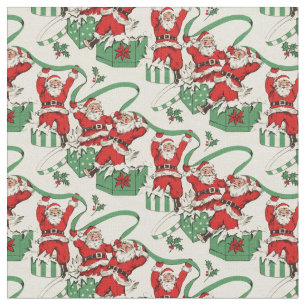 Vintage Santa Fabric