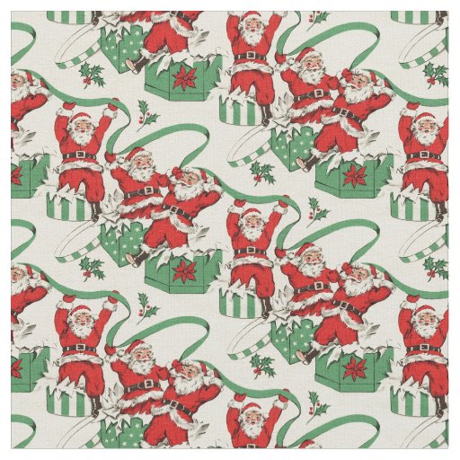 Vintage Santa Fabric