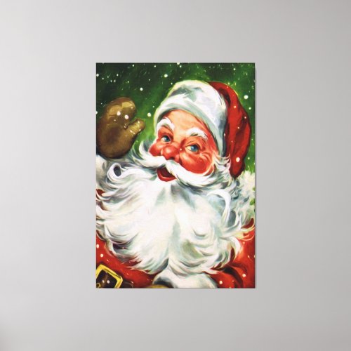 Vintage Santa Face 1 Canvas Print