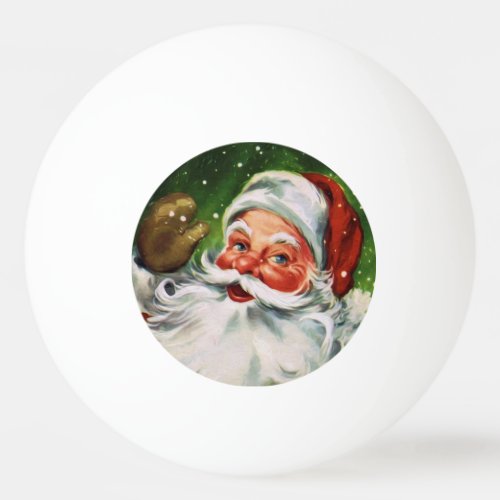 Vintage Santa Face 1 Ping_Pong Ball