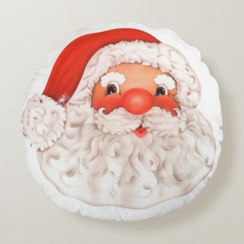 Vintage Santa face pillow