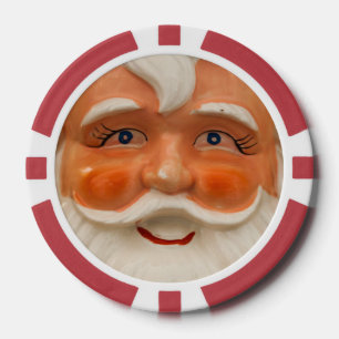 Vintage santa face poker chips