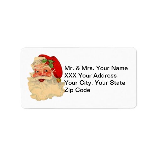 Vintage Santa Face Return Address Labels