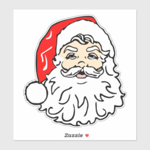Vintage Santa Face Sticker