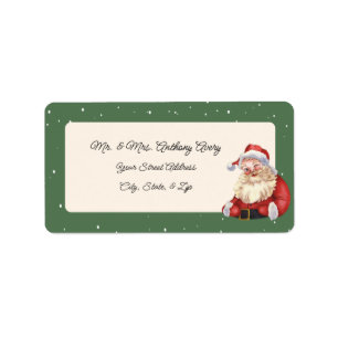 Vintage Santa Father Christmas Address Labels