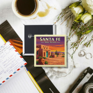 Vintage Santa Fe New Mexico Button