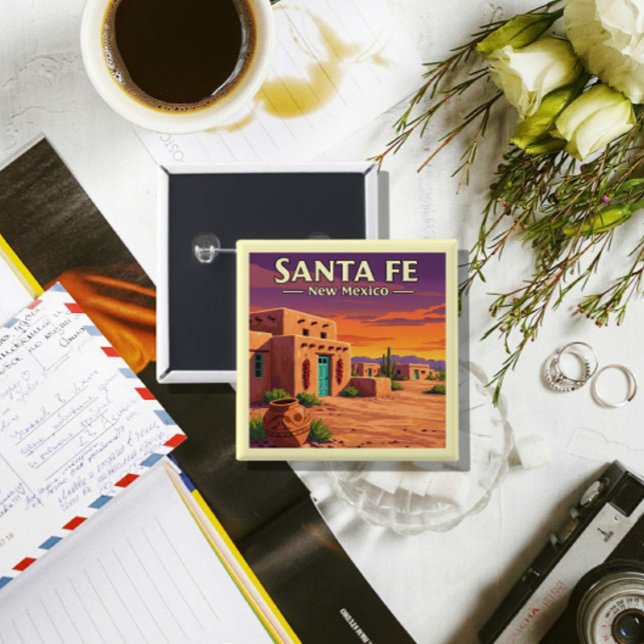 Vintage Santa Fe New Mexico Button (Creator Uploaded)