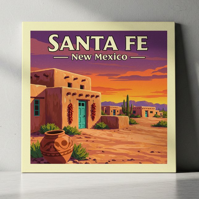 Vintage Santa Fe New Mexico Ceramic Tile (Creator Uploaded)