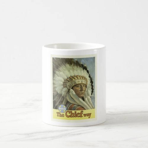 Vintage Santa Fe New Mexico The Chief Way Coffee Mug