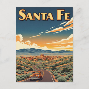 Vintage Santa Fe New Mexico Travel Postcard