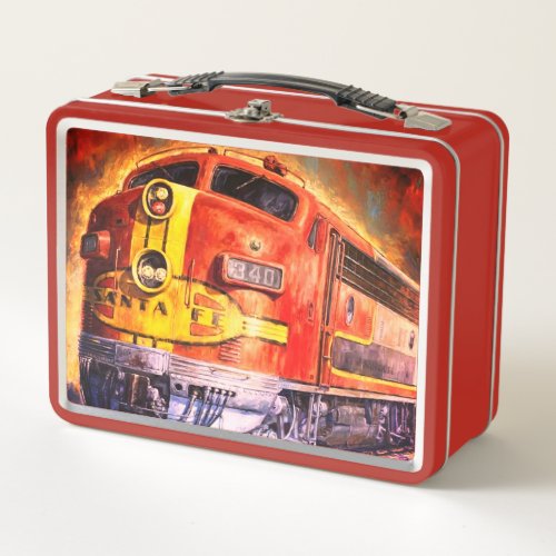 Vintage Santa Fe Train  Metal Lunch Box