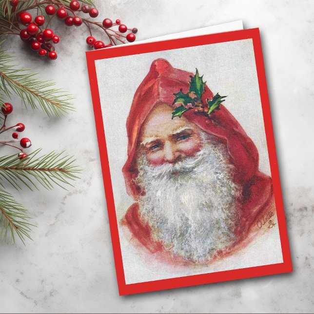 Vintage Santa Fine Art Christmas Card (Creator Uploaded)