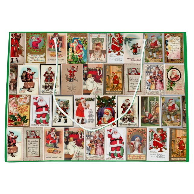 Vintage Santa Gift Bag (Front)