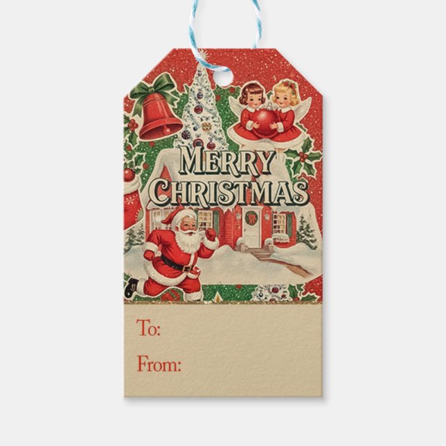 Vintage Santa Gift Tags (Front)