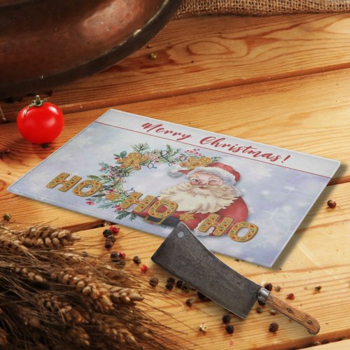 Vintage Santa  Gingerbread Ho_Ho_Ho Cutting Board