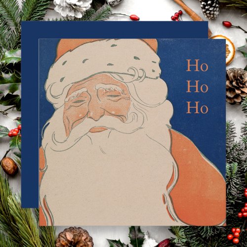 Vintage Santa Ho Ho Ho Custom Christmas Holiday Card