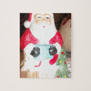 Vintage Santa HoHoHo Christmas wonderful day Jigsaw Puzzle