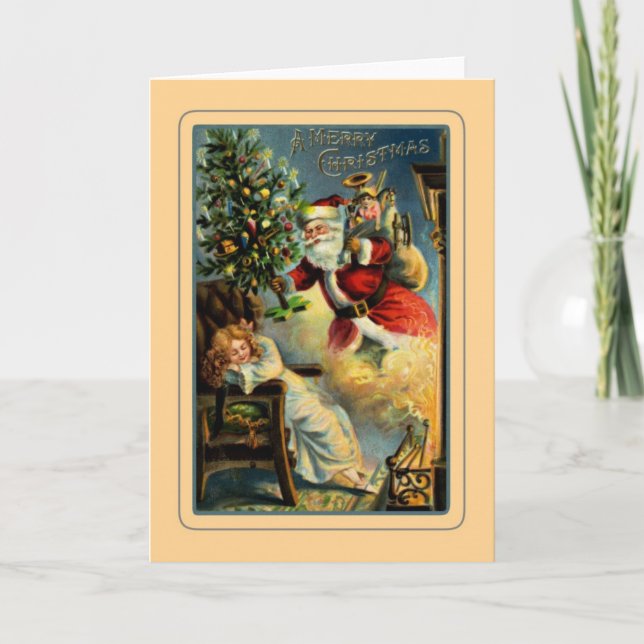 Vintage Santa Holiday Card (Front)