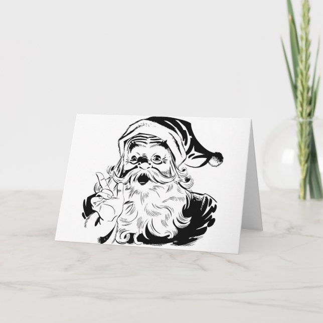Vintage Santa Holiday Card (Front)