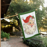 Vintage Santa Holiday Christmas Simple House Flag<br><div class="desc">This house flag is just that little added touch of a decoration outside for the season. A vintage Santa to brighten up your outdoor home decor.</div>