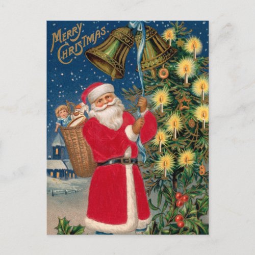 Vintage Santa Holiday Postcard