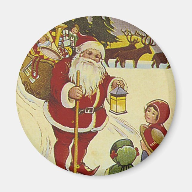 Vintage Santa II Magnet (Front)