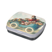 Vintage Santa in Truck Stocking Filler Candy Tin (Side)