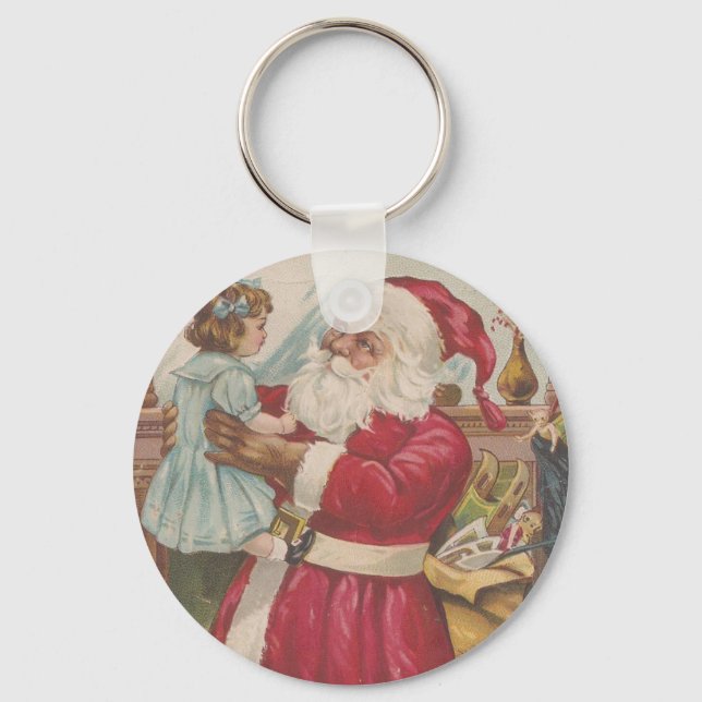 Vintage Santa Keychain (Front)