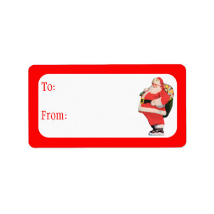Vintage Santa Label