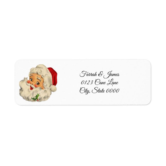 Vintage Santa Label (Front)