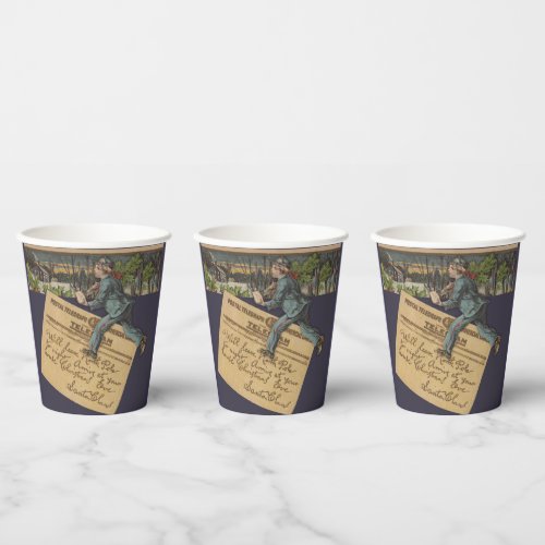 Vintage Santa Letter Paper Cups